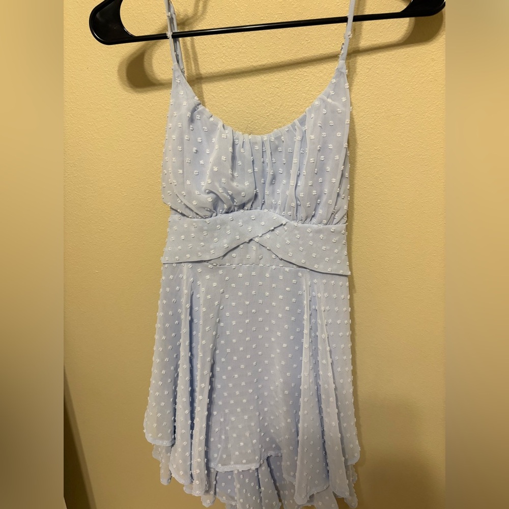 Altar'd State Sky Blue polka dot Dress